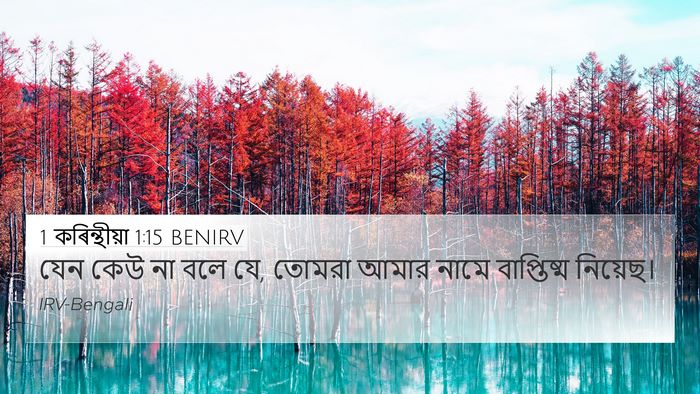1 কৰিন্থীয়া 1:15 BENIRV Bible Verse Image