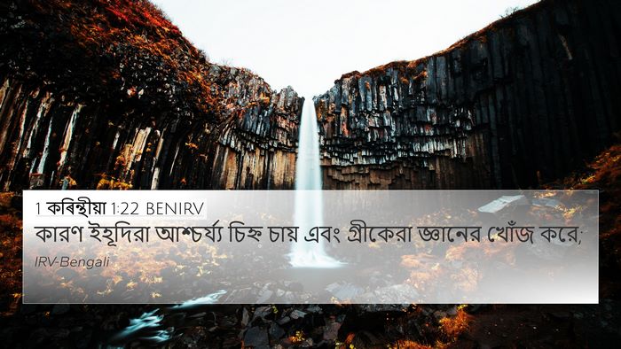 1 কৰিন্থীয়া 1:22 BENIRV Bible Verse Image