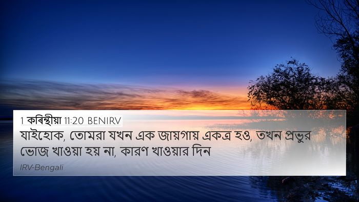 1 কৰিন্থীয়া 11:20 BENIRV Bible Verse Image
