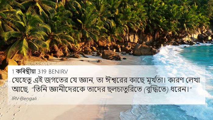 1 কৰিন্থীয়া 3:19 BENIRV Bible Verse Image