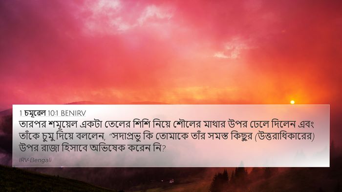 1 চমূৱেল 10:1 BENIRV Bible Verse Image