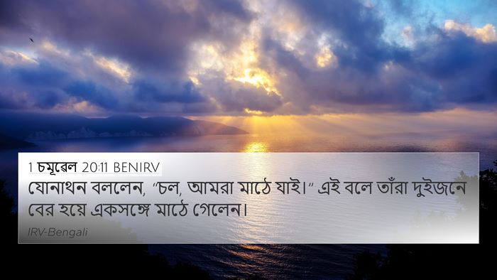 1 চমূৱেল 20:11 BENIRV 4K Wallpaper - যোনাথন বললেন, “চল, - 4K Wallpaper Bible Verse