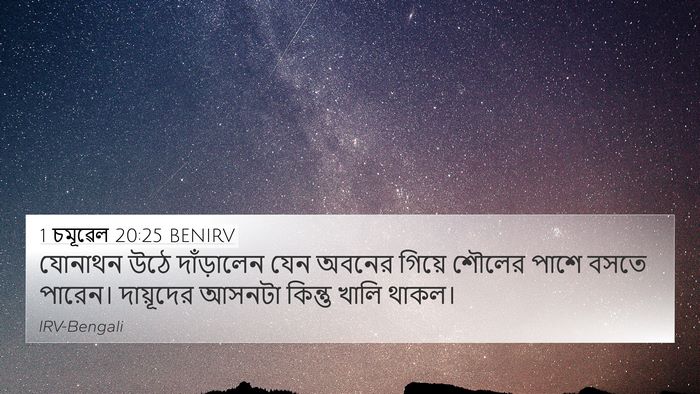 1 চমূৱেল 20:25 BENIRV Bible Verse Image