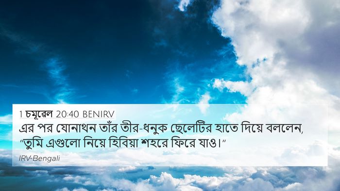 1 চমূৱেল 20:40 BENIRV 4K Wallpaper - এর পর যোনাথন তাঁর - 4K Wallpaper Bible Verse