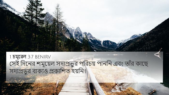1 চমূৱেল 3:7 BENIRV 4K Wallpaper - সেই দিনের শমূয়েল - 4K Wallpaper Bible Verse