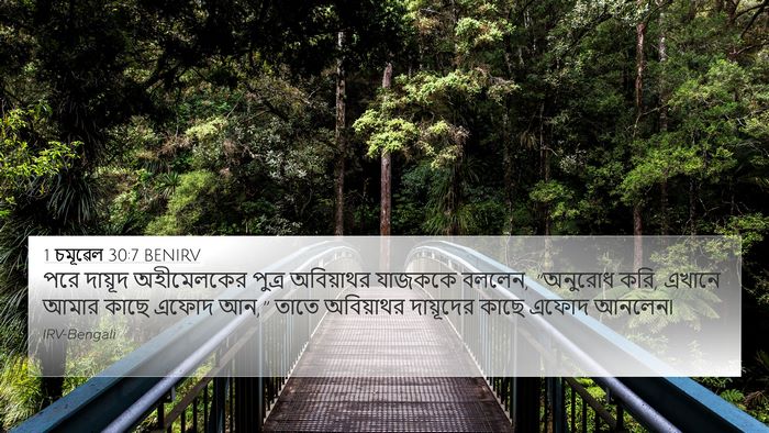 1 চমূৱেল 30:7 BENIRV Bible Verse Image