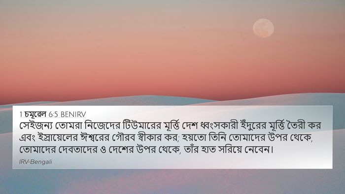 1 চমূৱেল 6:5 BENIRV Bible Verse Image