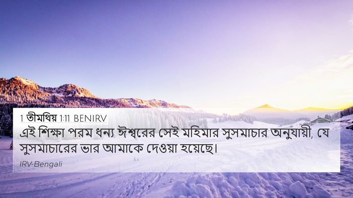 1 তীমথিয় 1:11 BENIRV Bible Verse Image