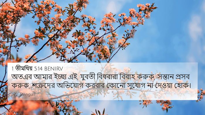 1 তীমথিয় 5:14 BENIRV Bible Verse Image