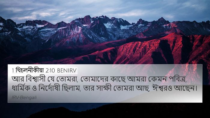 1 থিচলনীকীয়া 2:10 BENIRV Bible Verse Image