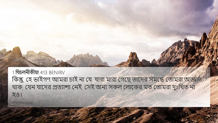 1 থিচলনীকীয়া 4:13 BENIRV Bible Verse Image