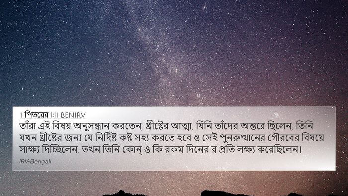 1 পিতরের 1:11 BENIRV Bible Verse Image