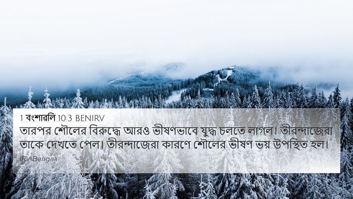 1 বংশাৱলি 10:3 BENIRV 4K Wallpaper - তারপর শৌলের - 4K Wallpaper Bible Verse