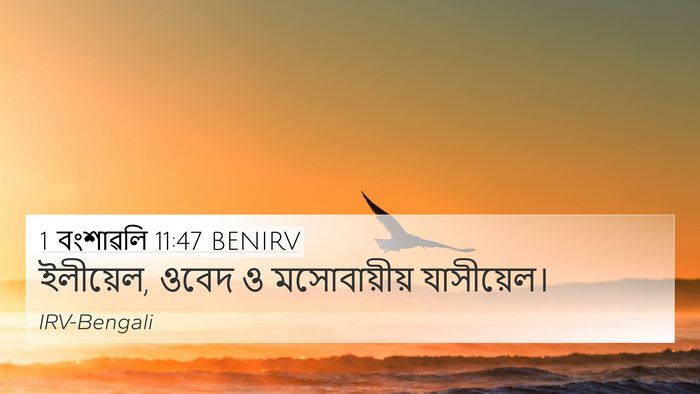 1 বংশাৱলি 11:47 BENIRV 4K Wallpaper - ইলীয়েল, ওবেদ ও - 4K Wallpaper Bible Verse