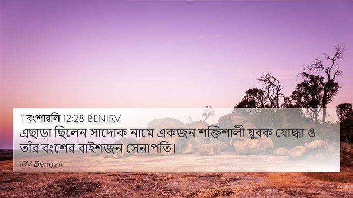 1 বংশাৱলি 12:28 BENIRV Bible Verse Image