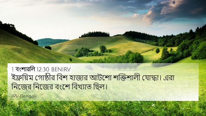 1 বংশাৱলি 12:30 BENIRV 4K Wallpaper - ইফ্রয়িম গোষ্ঠীর - 4K Wallpaper Bible Verse