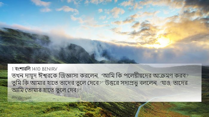1 বংশাৱলি 14:10 BENIRV Bible Verse Image