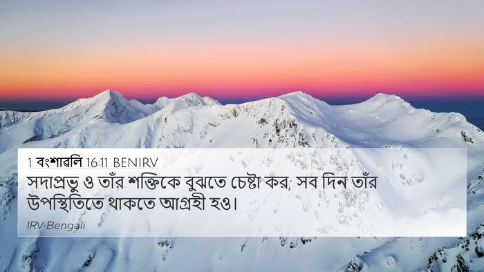 1 বংশাৱলি 16:11 BENIRV Bible Verse Image