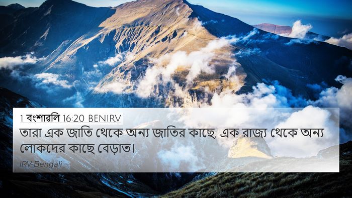 1 বংশাৱলি 16:20 BENIRV Bible Verse Image