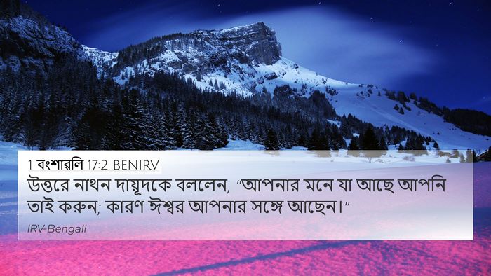 1 বংশাৱলি 17:2 BENIRV 4K Wallpaper - উত্তরে নাথন - 4K Wallpaper Bible Verse