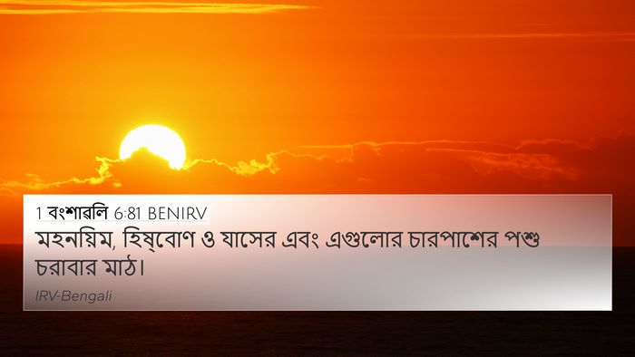 1 বংশাৱলি 6:81 BENIRV 4K Wallpaper - মহনয়িম, হিষ্‌বোণ - 4K Wallpaper Bible Verse