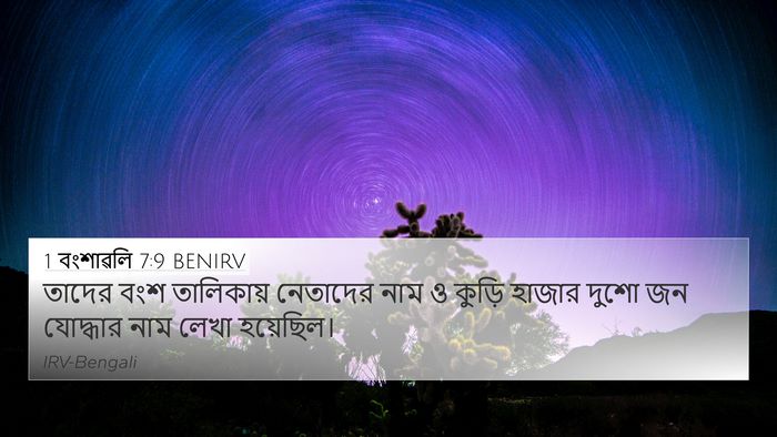 1 বংশাৱলি 7:9 BENIRV 4K Wallpaper - তাদের বংশ - 4K Wallpaper Bible Verse