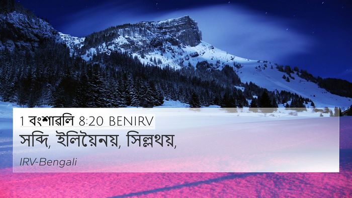 1 বংশাৱলি 8:20 BENIRV 4K Wallpaper - সব্দি, ইলিয়ৈনয়, - 4K Wallpaper Bible Verse