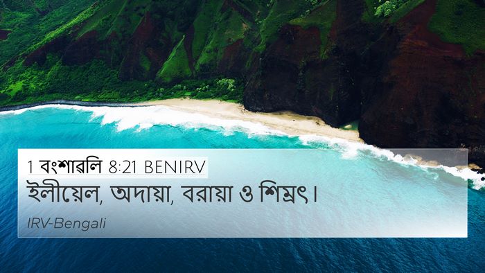 1 বংশাৱলি 8:21 BENIRV 4K Wallpaper - ইলীয়েল, অদায়া, - 4K Wallpaper Bible Verse