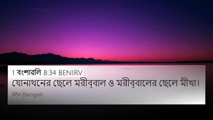1 বংশাৱলি 8:34 BENIRV Bible Verse Image