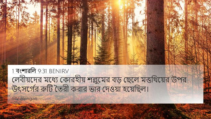 1 বংশাৱলি 9:31 BENIRV Bible Verse Image
