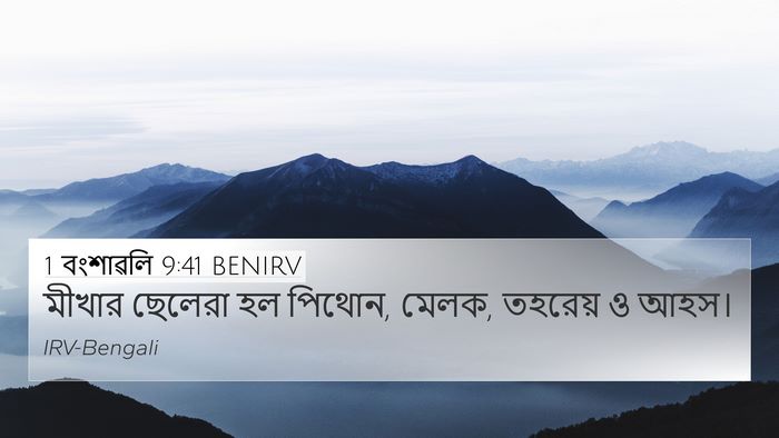 1 বংশাৱলি 9:41 BENIRV 4K Wallpaper - মীখার ছেলেরা হল - 4K Wallpaper Bible Verse