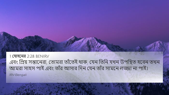 1 যোহনের 2:28 BENIRV Bible Verse Image