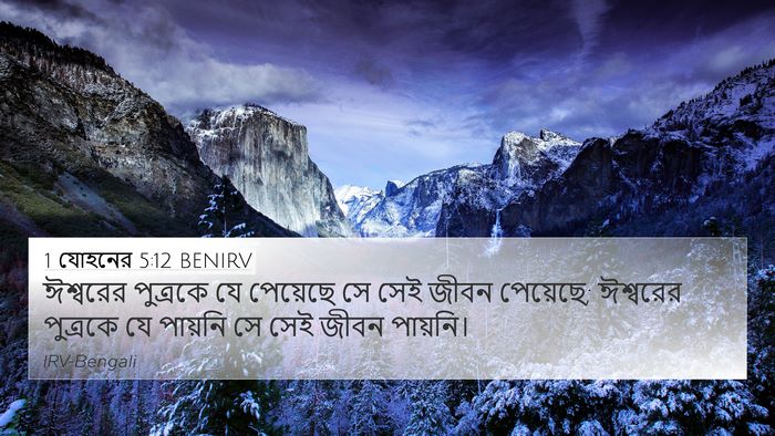 1 যোহনের 5:12 BENIRV 4K Wallpaper - ঈশ্বরের পুত্রকে - 4K Wallpaper Bible Verse