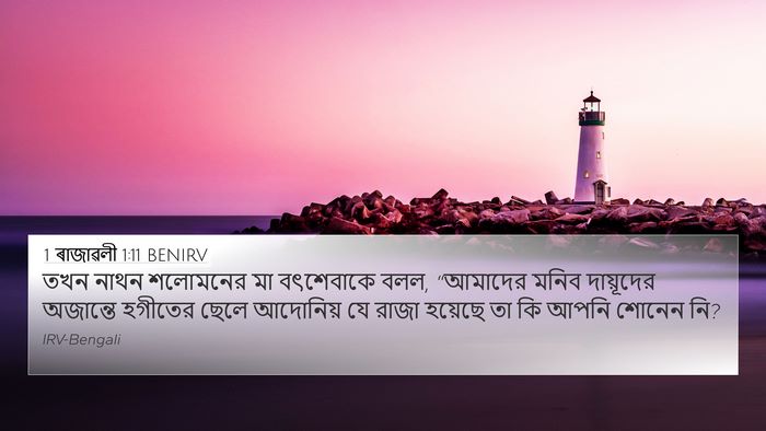 1 ৰাজাৱলী 1:11 BENIRV Bible Verse Image