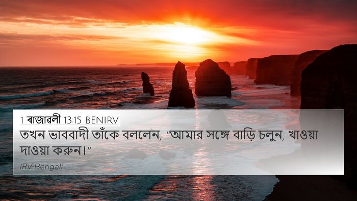 1 ৰাজাৱলী 13:15 BENIRV 4K Wallpaper - তখন ভাববাদী তাঁকে - 4K Wallpaper Bible Verse