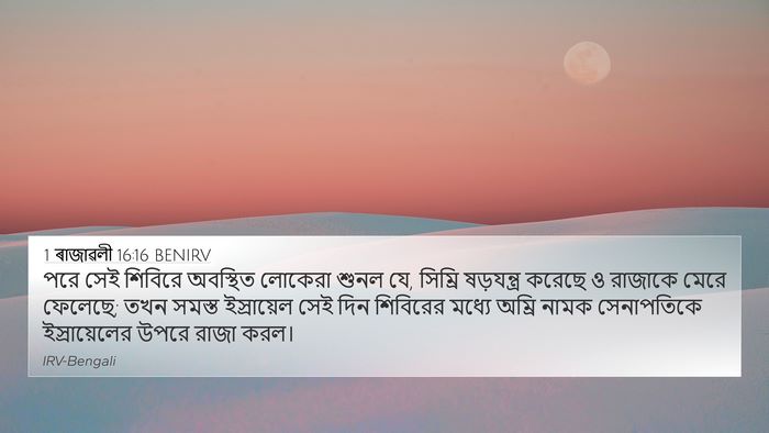 1 ৰাজাৱলী 16:16 BENIRV Bible Verse Image