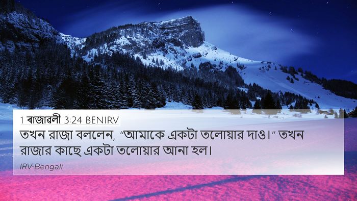 1 ৰাজাৱলী 3:24 BENIRV 4K Wallpaper - তখন রাজা বললেন, - 4K Wallpaper Bible Verse