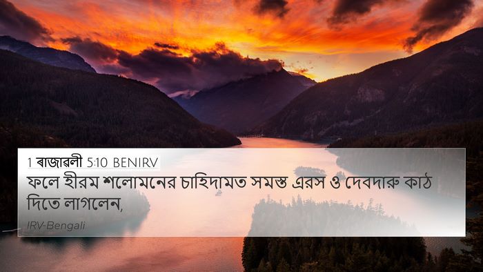 1 ৰাজাৱলী 5:10 BENIRV 4K Wallpaper - ফলে হীরম শলোমনের - 4K Wallpaper Bible Verse
