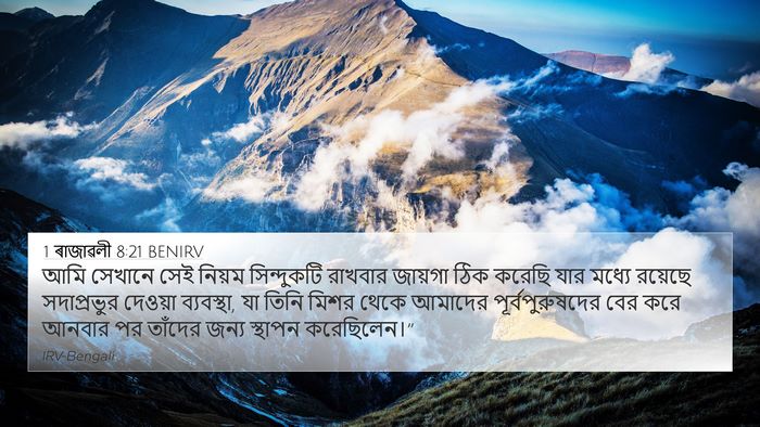 1 ৰাজাৱলী 8:21 BENIRV Bible Verse Image