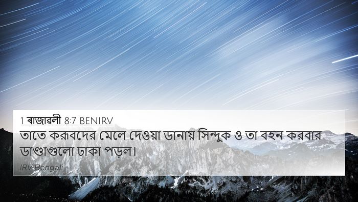 1 ৰাজাৱলী 8:7 BENIRV 4K Wallpaper - তাতে করূবদের মেলে - 4K Wallpaper Bible Verse