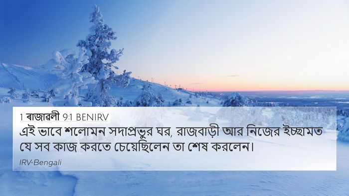1 ৰাজাৱলী 9:1 BENIRV Bible Verse Image