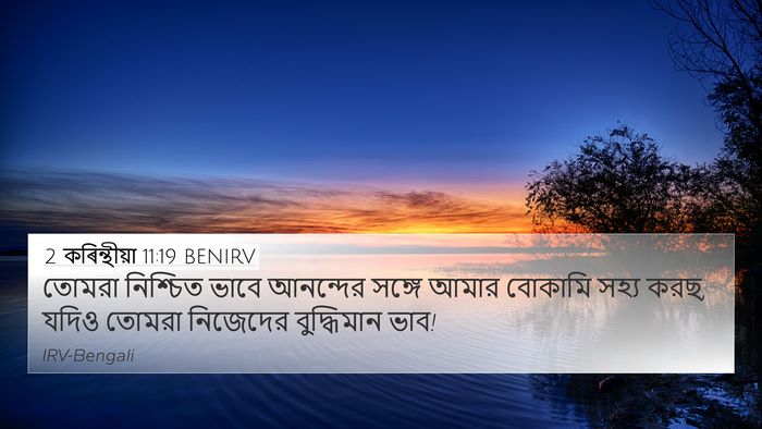 2 কৰিন্থীয়া 11:19 BENIRV Bible Verse Image