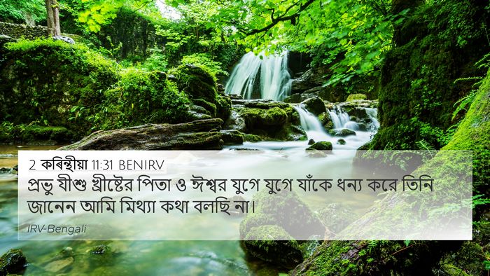 2 কৰিন্থীয়া 11:31 BENIRV Bible Verse Image