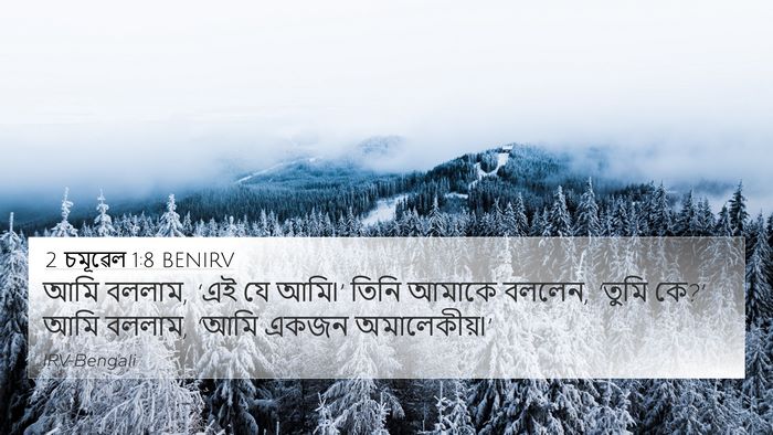 2 চমূৱেল 1:8 BENIRV 4K Wallpaper - আমি বললাম, ‘এই যে - 4K Wallpaper Bible Verse