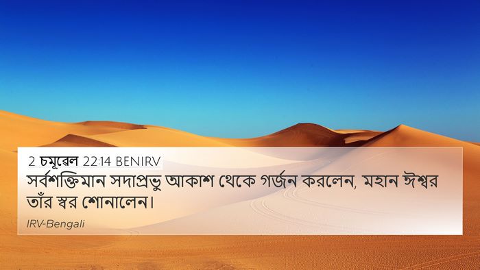 2 চমূৱেল 22:14 BENIRV Bible Verse Image