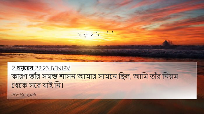 2 চমূৱেল 22:23 BENIRV 4K Wallpaper - কারণ তাঁর সমস্ত - 4K Wallpaper Bible Verse