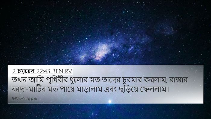 2 চমূৱেল 22:43 BENIRV Bible Verse Image