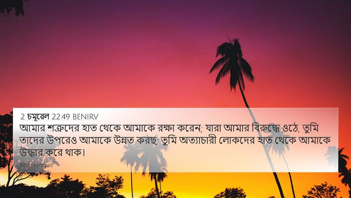 2 চমূৱেল 22:49 BENIRV 4K Wallpaper - আমার শত্রুদের হাত - 4K Wallpaper Bible Verse