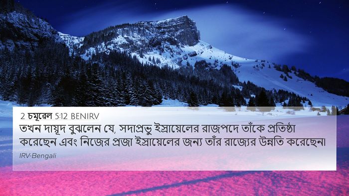 2 চমূৱেল 5:12 BENIRV 4K Wallpaper - তখন দায়ূদ বুঝলেন - 4K Wallpaper Bible Verse
