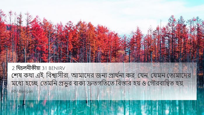 2 থিচলনীকীয়া 3:1 BENIRV Bible Verse Image